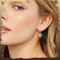 12 шт. фурнитура для сережек-колец Huggie Hoop из нержавеющей стали 201&nbsp;STAS-SC0010-30P