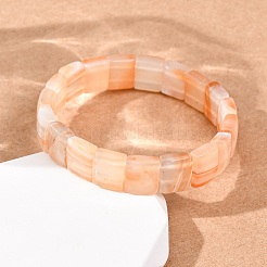 Браслеты из окрашенных и подвергнутых термической обработке натуральных граненых бусин из сердолика для женщин.&nbsp;BJEW-K251-08E