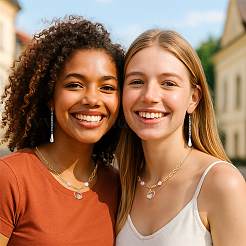 40 шт. 2-х цветные латунные соединительные кольца&nbsp;KK-PH0012-20