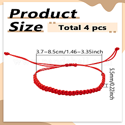 4шт браслеты из нейлоновой нити&nbsp;BJEW-LP0004-50