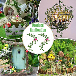 6 шт. искусственный цветок из ПВХ-ротанга&nbsp;DIY-PH0033-59