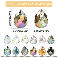 50 шт. Гальванические стеклянные бусины&nbsp;EGLA-YW0005-40A