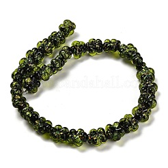 Нити стеклянных бусин из дихроичной фольги ручной работы&nbsp;DICH-U001-04F