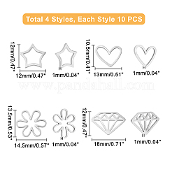 40 шт. 4 соединительных кольца из нержавеющей стали 201&nbsp;STAS-DC0005-51