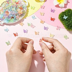 300шт УФ-покрытие прозрачные акриловые бусины&nbsp;OACR-CJ0002-17