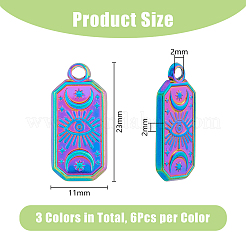 18 шт. подвески из нержавеющей стали 304 двух цветов&nbsp;STAS-DC0014-27