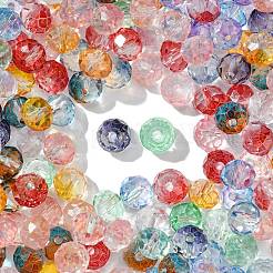 300шт прозрачные расписные стеклянные бусины для выпечки&nbsp;GLAA-CJ0002-46