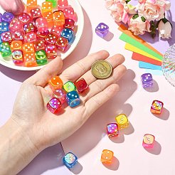 Непрозрачные акриловые бусины с УФ-покрытием&nbsp;JACR-CJC0002-03