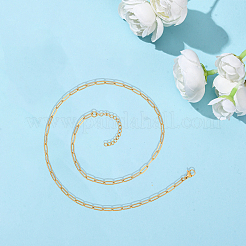 10 шт. 667 нержавеющая сталь цепочка-скрепка ожерелье&nbsp;NJEW-BBC0001-48B-G