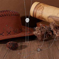 2 шт. регулируемые латунные цепи панцирного плетения в виде ковбойской шляпы&nbsp;NJEW-UN0001-78P