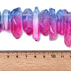 Нити из двухцветных бусин из натурального кварца&nbsp;G-Z131-K01-07