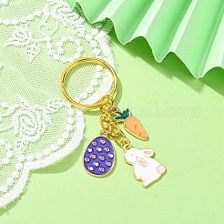 Брелок-кулон из эмалированного сплава с пасхальным яйцом&nbsp;KEYC-JKC00580-04