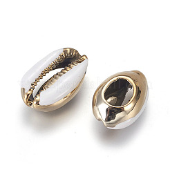 Бусины из ракушек каури с гальваническим покрытием&nbsp;LS-BSHE-G019-01G-B