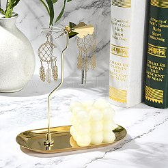 201 вращающийся карусельный подсвечник для чайной свечи из нержавеющей стали&nbsp;DJEW-CJC0002-01