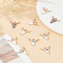 10шт 5 цвета сплава эмалевые подвески&nbsp;FIND-LP0002-25