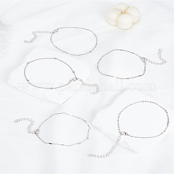 5шт набор из железной цепочки для лодыжки&nbsp;AJEW-LP0007-10P