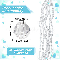 10 нити имитируют австрийские хрустальные биконические стеклянные бусины&nbsp;GLAA-HY0001-37B