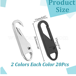 40 шт. 2-х цветные съемные литые бегунки-молнии&nbsp;FIND-AR0006-55