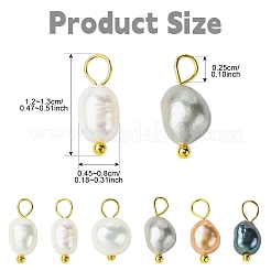 10 шт. подвески из натурального культивированного пресноводного жемчуга в виде риса&nbsp;PALLOY-YW00075