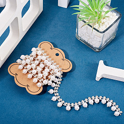 1 ярд круглых хрустальных стеклянных чашечных цепочек со стразами&nbsp;DIY-PJ0001-43A