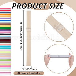 34 шт. 34-х цветные эластичные детские повязки на голову из полиэстера&nbsp;DIY-PH0032-72