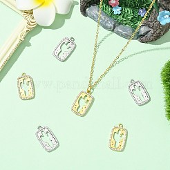 6 шт. 2 цвета латунные подвески с микропаве и кубическим цирконием&nbsp;KK-CJ0003-22