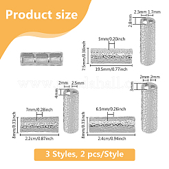 6 шт. 3-х стилевые разъемы-адаптеры для часового ремешка из сплава&nbsp;FIND-DC0006-84P