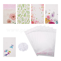 100 шт. 5 прямоугольные картонные карточки для демонстрации ювелирных изделий&nbsp;CDIS-YS0001-03