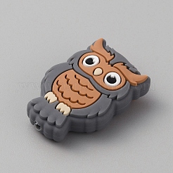 Сова пищевые экологически чистые силиконовые бусины&nbsp;LS-SIL-WH0019-26C