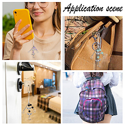 5 шт. 5 цвета луна звезда сердце акрил и сплав и 304 нержавеющая сталь ремешки для мобильных телефонов&nbsp;HJEW-GO00116