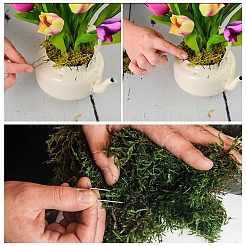 200 шт. 2 шт. штифта М-образной формы из оцинкованного железа&nbsp;TOOL-GA0001-54