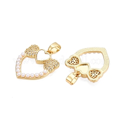 Латунные микропаве прозрачные подвески с фианитом&nbsp;KK-N254-201G