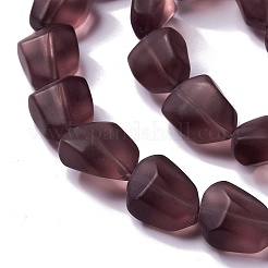 Прозрачные бусины из матового стекла&nbsp;LS-FGLA-S001-02A