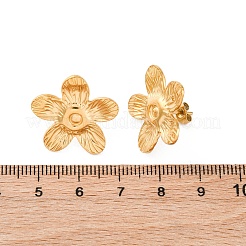 Серьги-гвоздики из нержавеющей стали 304&nbsp;LS-EJEW-F357-01G-02