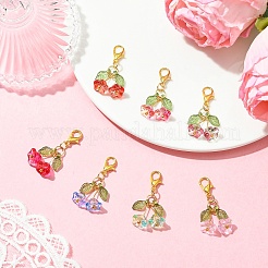 7 шт. подвесные украшения из стекла и акрила&nbsp;HJEW-YW00125