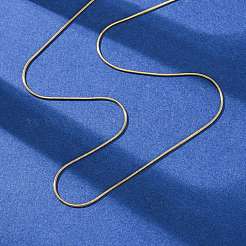 Ожерелья из круглой цепочки-змейки из нержавеющей стали 304 толщиной 1 мм&nbsp;NJEW-T016-27G