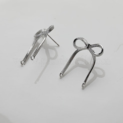 Латунные серьги-гвоздики&nbsp;LS-KK-U061-14B-P