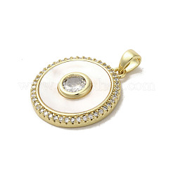 Латунные микропаве прозрачные подвески с фианитом&nbsp;KK-I708-02B-G
