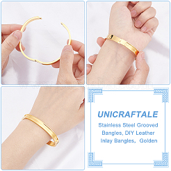 1шт. браслеты из нержавеющей стали с рифлением STAS-UN0042-51G