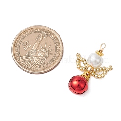 2 шт. 2-х цветные латунные подвески-колокольчики&nbsp;PALLOY-MZ00716