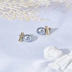 1 пара круглых сережек-гвоздиков из цинкового сплава&nbsp;EJEW-LP0008-010