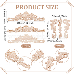 2 стиль: резная деревянная накладка&nbsp;WOOD-WA0001-01
