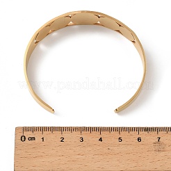 201 браслет-манжета из нержавеющей стали для женщин&nbsp;LS-BJEW-F507-04G