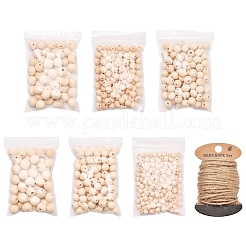 Набор для изготовления ювелирных изделий из круглых деревянных бусин своими руками&nbsp;DIY-YW0005-01