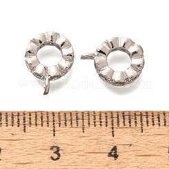 Плоская круглая стойка покрытие латунь микропаве кубический цирконий трубчатые дужки&nbsp;KK-H508-08P