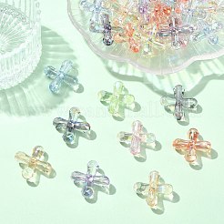 50шт УФ-покрытие прозрачные акриловые бусины&nbsp;MACR-CJ0002-21