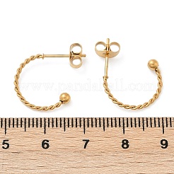 Серьги-гвоздики из нержавеющей стали 201&nbsp;EJEW-C131-06G