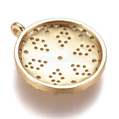 Латунные микропаве прозрачные подвески с фианитом&nbsp;ZIRC-L075-64A-G