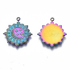 Подвеска цвета радуги из нержавеющей стали 304 со стразами&nbsp;STAS-S119-091