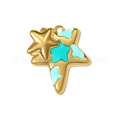 Подвески из нержавеющей стали 304 с эмалью&nbsp;STAS-OY010-55G